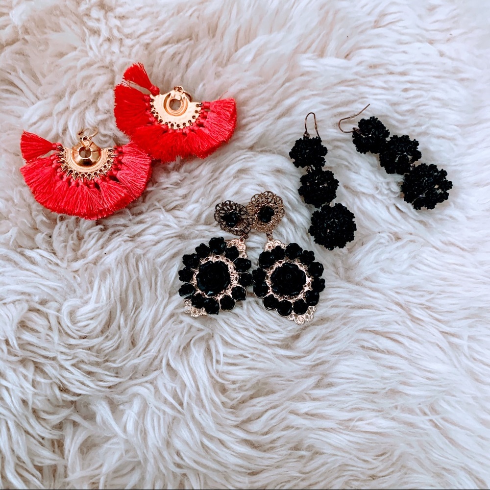 Statement Earrings (3 pairs)